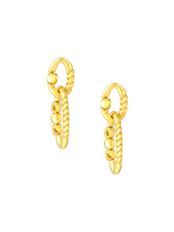 TOMEI Lusso Italia Twist Dangle Earrings, Yellow Gold 916