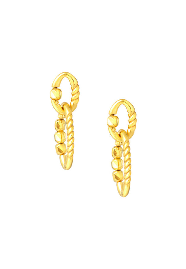 TOMEI Lusso Italia Twist Dangle Earrings, Yellow Gold 916