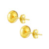 TOMEI Lusso Italia Lasered Button Earrings, Yellow Gold 916