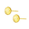 TOMEI Lusso Italia Lasered Button Earrings, Yellow Gold 916