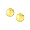 TOMEI Lusso Italia Lasered Button Earrings, Yellow Gold 916