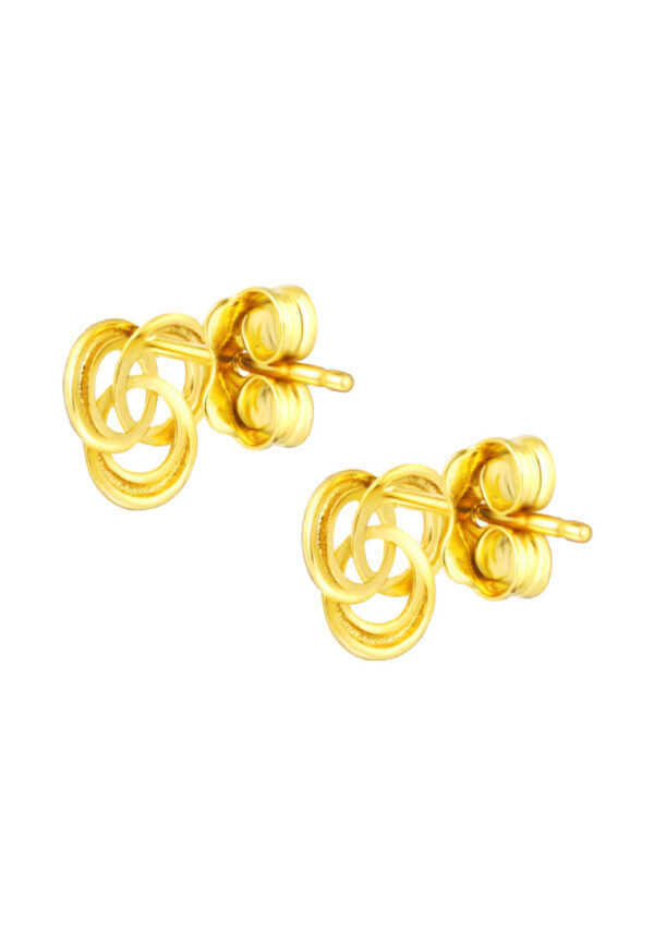 TOMEI Lusso Italia Tri-Rings Earrings, Yellow Gold 916