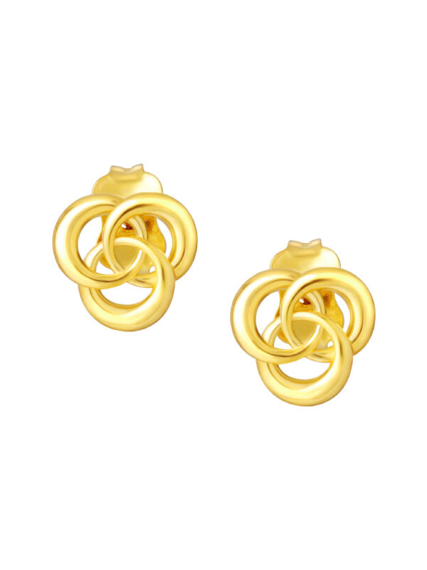 TOMEI Lusso Italia Tri-Rings Earrings, Yellow Gold 916