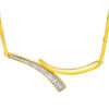 TOMEI Diamond Cut Collection Curved Line Necklace, Yellow Gold 916