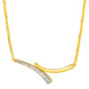 TOMEI Diamond Cut Collection Curved Line Necklace, Yellow Gold 916
