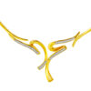 TOMEI Diamond Cut Collection U-shaped Art Necklace, Yellow Gold 916