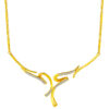 TOMEI Diamond Cut Collection U-shaped Art Necklace, Yellow Gold 916