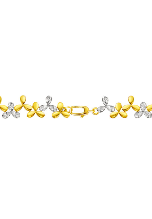 TOMEI Diamond Cut Collection Petally Bracelet, Yellow Gold 916