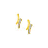 TOMEI Diamond Cut Collection Curved Line Earrings, Yellow Gold 916