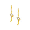 TOMEI Diamond Cut Collection U-shaped Art Earrings, Yellow Gold 916