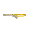 TOMEI Diamond Cut Collection Curved Line Bangle, Yellow Gold 916