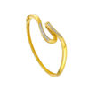 TOMEI Diamond Cut Collection U-shaped Art Bangle, Yellow Gold 916