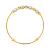 TOMEI Dual-Tone Bead Bangle For Kid, Yellow Gold 916
