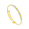 TOMEI Dual-Tone Bead Bangle For Kid, Yellow Gold 916