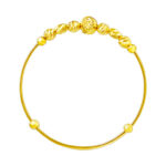TOMEI Bead Bangle For Kid, Yellow Gold 916