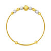 TOMEI Dual-Tone Bead Bangle For Kid, Yellow Gold 916
