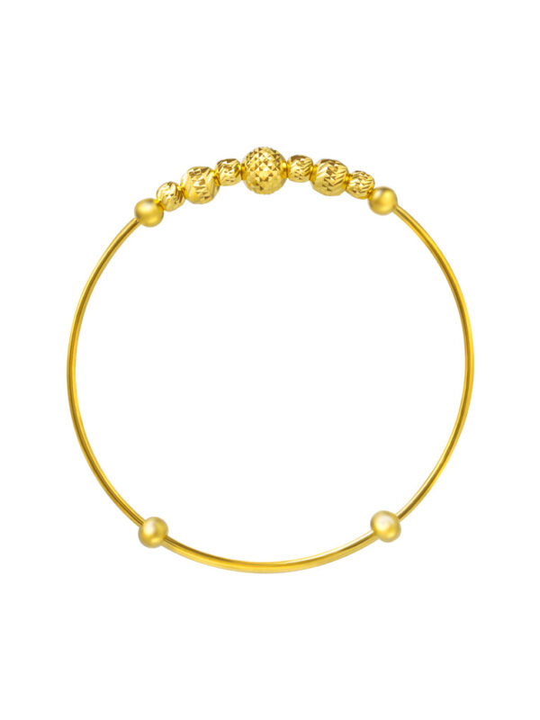 TOMEI Bead Bangle For Kid, Yellow Gold 916