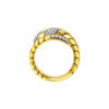 TOMEI Diamond Cut Collection Elite Fasten Ring, Yellow Gold 916
