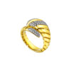 TOMEI Diamond Cut Collection Elite Fasten Ring, Yellow Gold 916