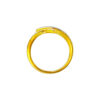 TOMEI Diamond Cut Collection Curved Line Ring, Yellow Gold 916