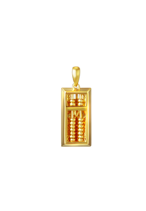 TOMEI Gold Bar Abacus Pendant, Yellow Gold 916