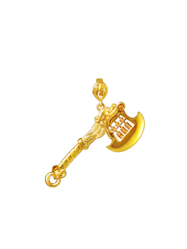 TOMEI Auspicious Axe Abacus Pendant, Yellow Gold 916