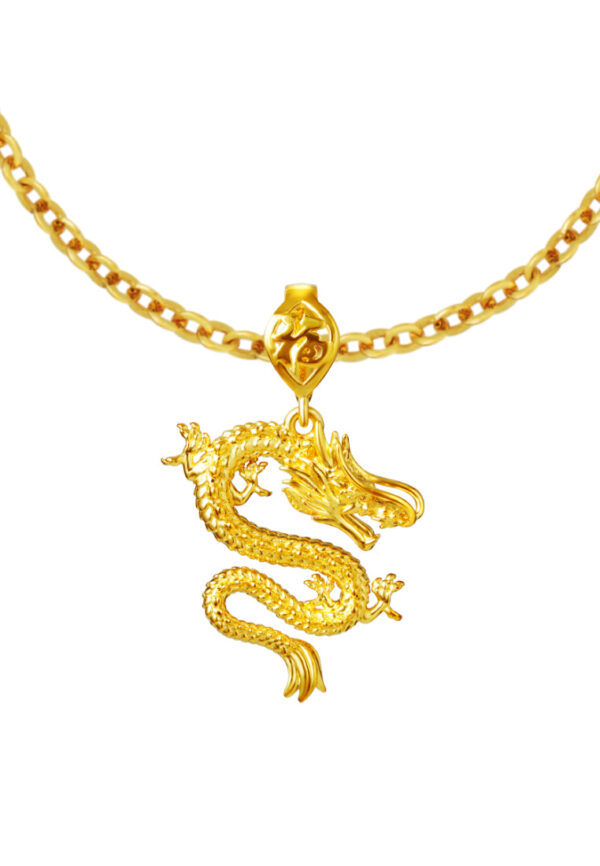 TOMEI Majestical Dragon Pendant, Yellow Gold 916