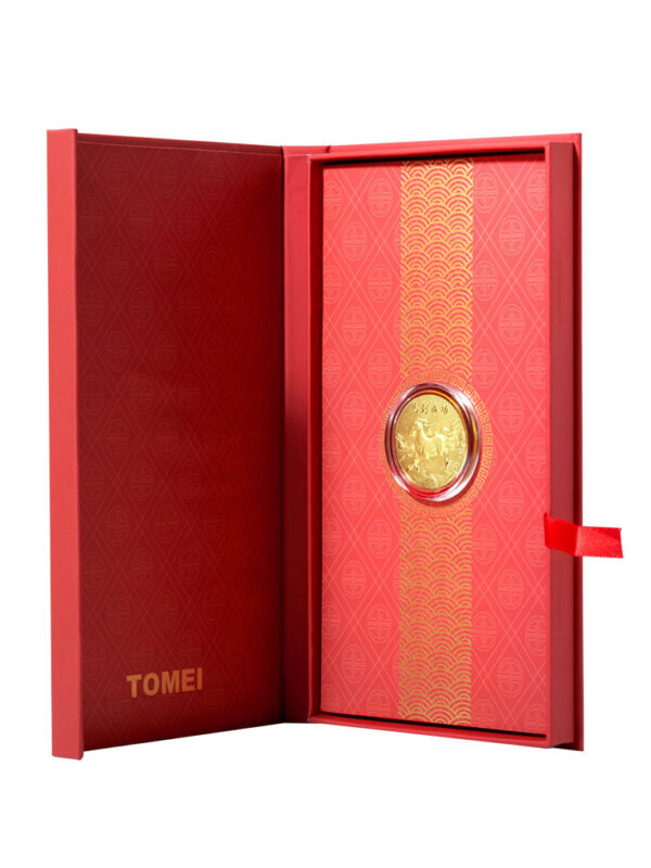 TOMEI Ma Dao Cheng Gong Horse Gold Wafer 0.1G, Yellow Gold 9999