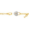 TOMEI Diamond Cut Collection Love Lock Bracelet, Yellow Gold 916