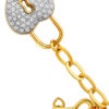 TOMEI Diamond Cut Collection Love Lock Bracelet, Yellow Gold 916