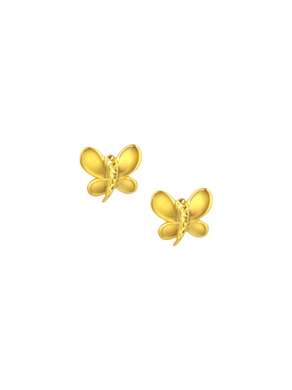 TOMEI Butterfly Earrings, Yellow Gold 916