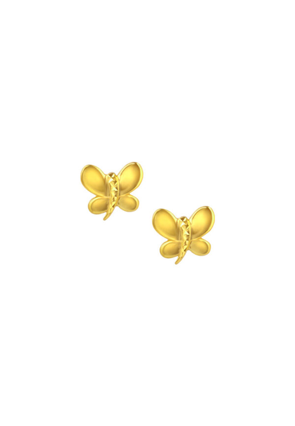 TOMEI Butterfly Earrings, Yellow Gold 916