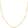 TOMEI Etched Bead Link Necklace, Yellow Gold 916