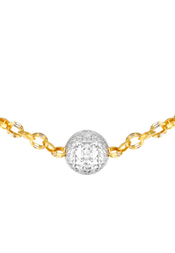 TOMEI Elongated Statement Bead Necklace, Yellow Gold 916