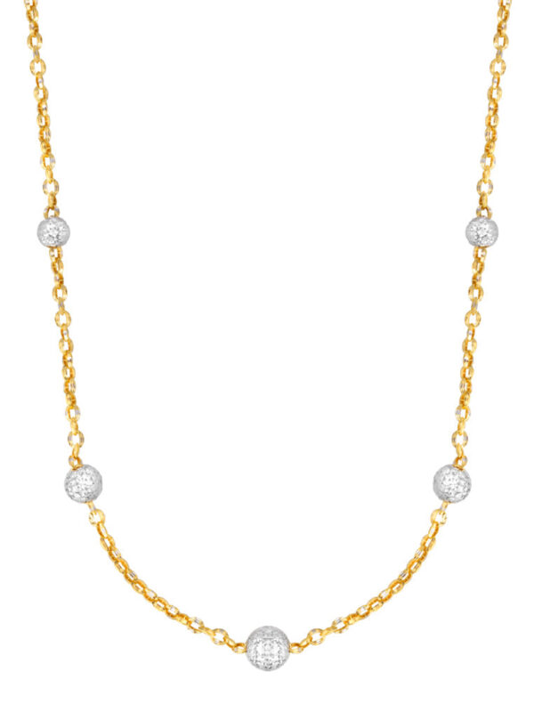 TOMEI Elongated Statement Bead Necklace, Yellow Gold 916