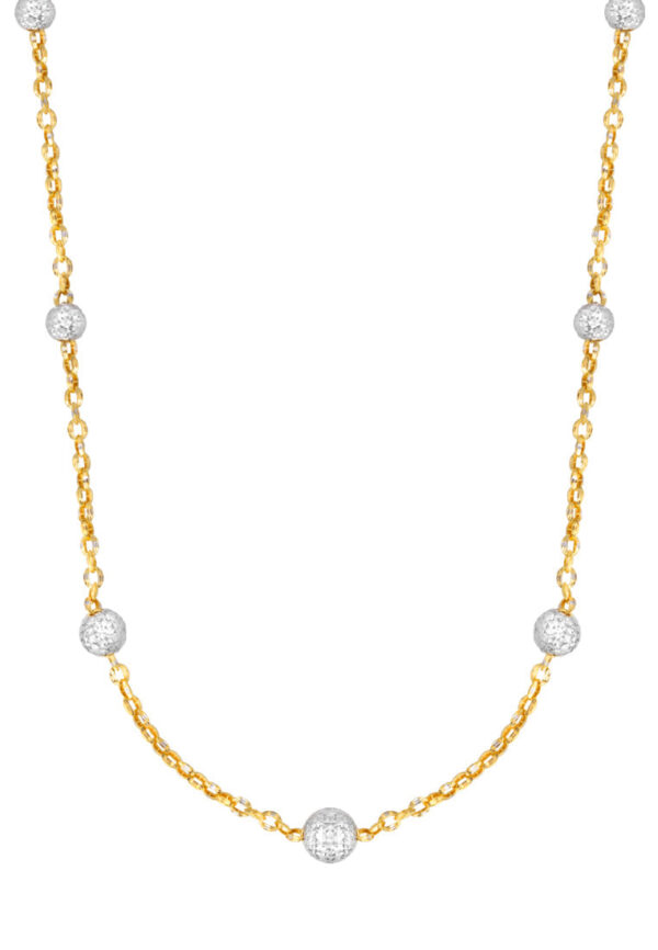 TOMEI Elongated Statement Bead Necklace, Yellow Gold 916