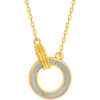 TOMEI Mother-Of-Pearl Circle Necklace, Yellow Gold 999 (5G)