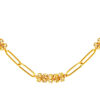 TOMEI Etched Quartet Chain Link Necklace, Yellow Gold 916