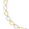 TOMEI Diamond Cut Collection Gilded Hearts Bracelet, Yellow Gold 916