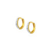 TOMEI Dual Tone Hoop Earrings, Yellow Gold 916