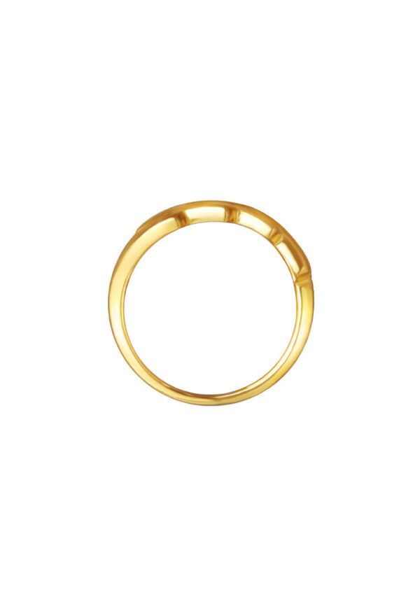 TOMEI Dual Finish Stacked Design Ring, Yellow Gold 916