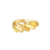 TOMEI Dual Finish Stacked Design Ring, Yellow Gold 916
