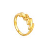 TOMEI Dual Finish Stacked Design Ring, Yellow Gold 916