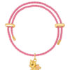 TOMEI Pink Wing Unicorn Charm, Yellow Gold 999 (5D)