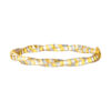 TOMEI Dual-Tone Twisted Bangle, Yellow Gold 916