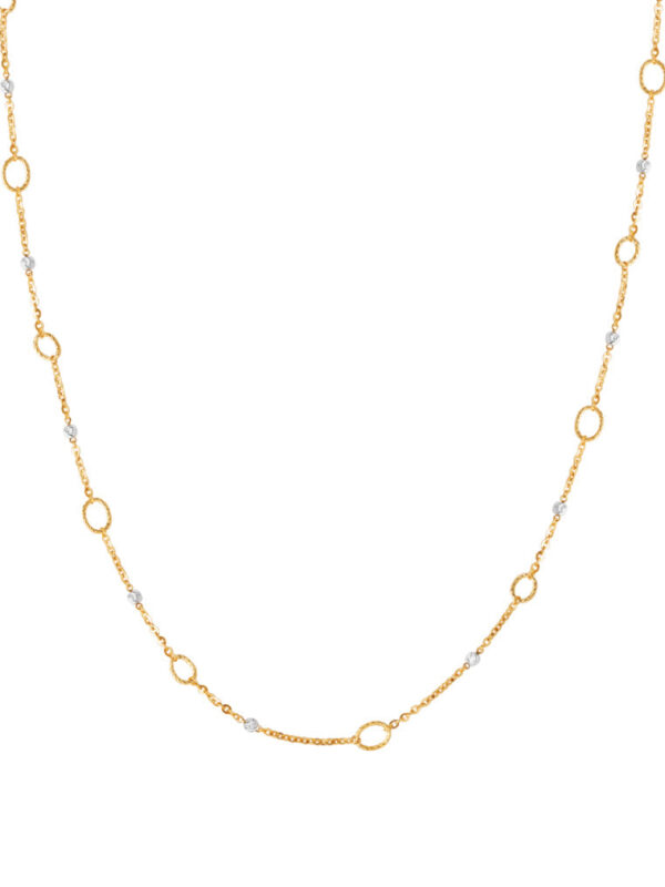 TOMEI Dual-Tone Long Necklace, Yellow Gold 916