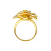 TOMEI Dual-Tone Blooming Flower Ring, Yellow Gold 916