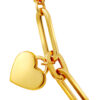 TOMEI Lusso Italia Solo Heart Chain Link Bracelet, Yellow Gold 916