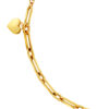 TOMEI Lusso Italia Solo Heart Chain Link Bracelet, Yellow Gold 916