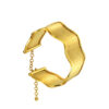 TOMEI Lusso Italia Wide Wave Bangle, Yellow Gold 916